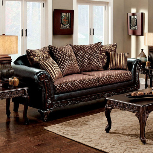 San Roque Sofa - Brown/Espresso/Dark Cherry