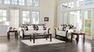 Cassani Loveseat - Walnut/Light Gray