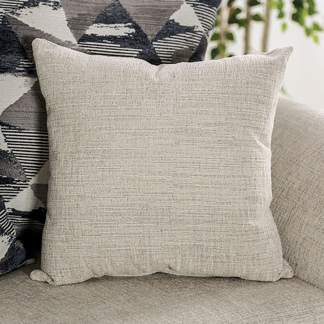 Cassani Loveseat - Walnut/Light Gray