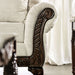 Cassani Loveseat - Walnut/Light Gray