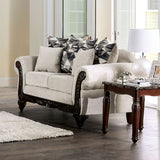 Cassani Loveseat - Walnut/Light Gray