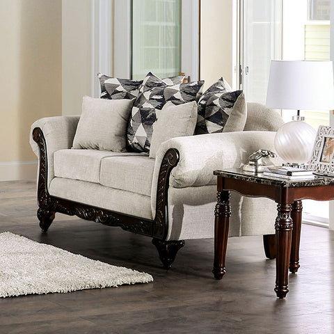 Loveseat Cassani - nogal/gris claro