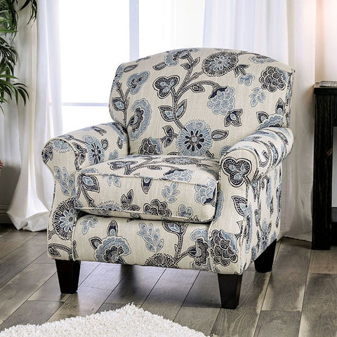 Silla Nash Floral - marfil