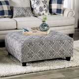 Nash Ottoman - Navy/Ivory