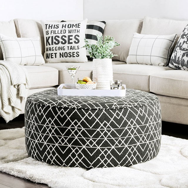Patricia Ottoman - Black/Pattern