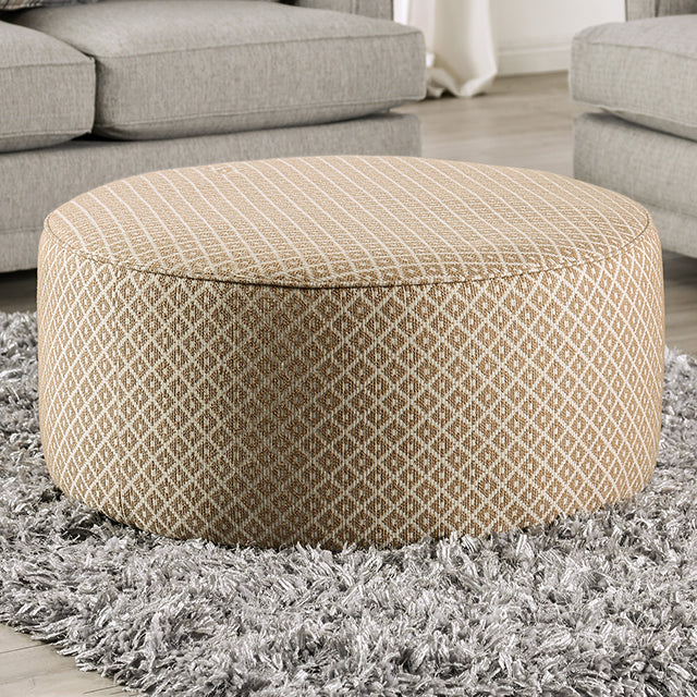 Stephney Ottoman - Gold/Gray