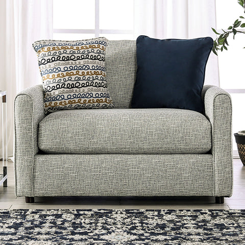 Chancery Chair and Half - Gray/Navy