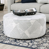 Chancery Ottoman - Gray/Navy