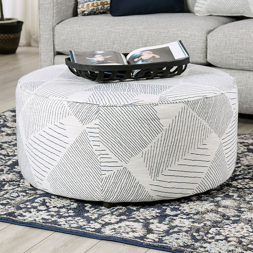Chancery Ottoman - Gray/Navy
