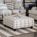 Christine Ottoman - Light Gray/Pattern