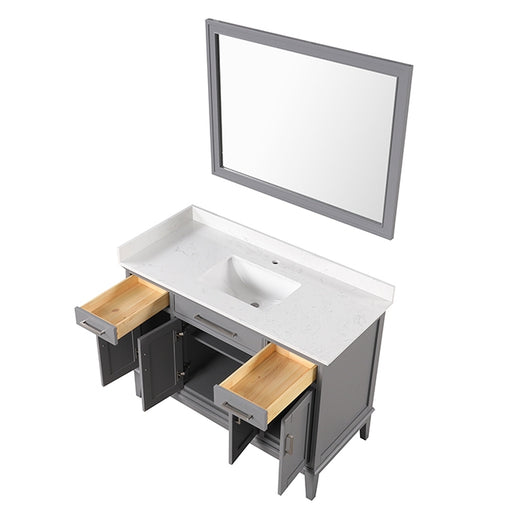 Soline Vanity Set w/ Mirror - White/Gray