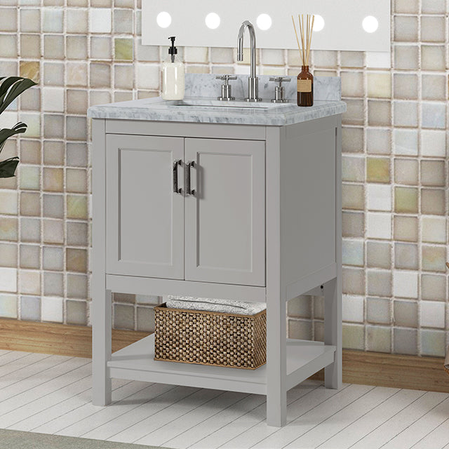 Reston 25" Vanity with Top/ Sink - Gray