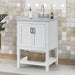Reston 25" Vanity with Top/ Sink - White