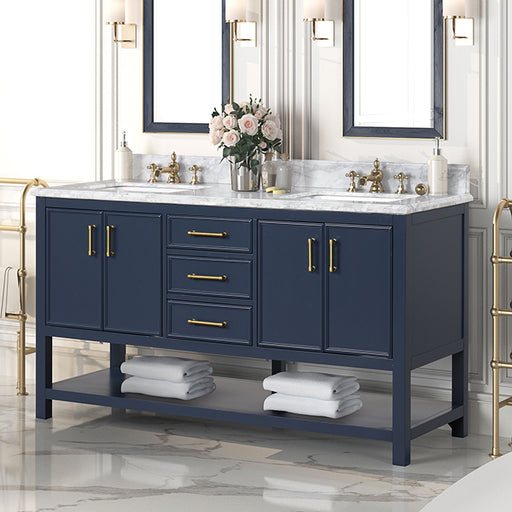 Arthur 60" Vanity with Top/ Sink - Blue