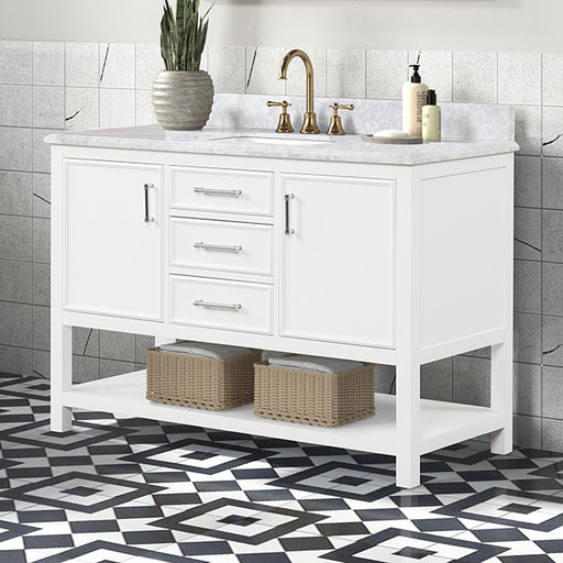 Arthur 48" Vanity with Top/ Sink - White