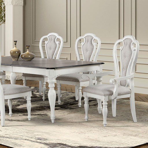 Orford 7 Pc. Dining Set - Antique White/Dark Walnut
