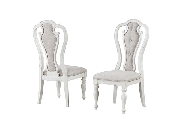 Orford 7 Pc. Dining Set - Antique White/Dark Walnut