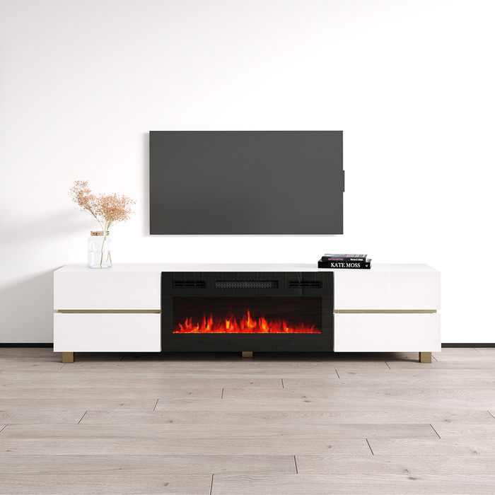 Bono 01 BL-EF Fireplace TV Stand