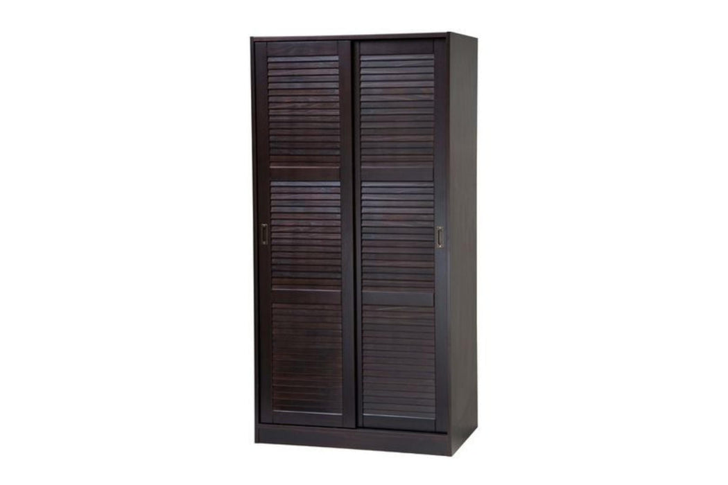 5666 - 100% Solid Wood 2-Sliding Door Wardrobe